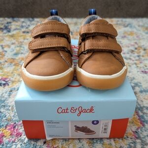 Cat & Jack Sneakers Size 6T, Brown Flint Sneakers, Dressy Sneakers, Toddler Boy